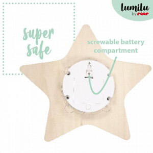 Lampa de veghe de perete, cu led, lumina reglabila si oprire cronometrata, forma stea, Lumilu Silhouette Star, Reer 52177 - Img 6