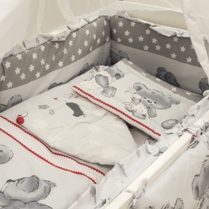 Lenjerie MyKids Teddy Hug Gri M2 7 Piese 140x70 cm - Img 2