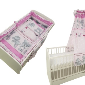 Lenjerie MyKids Teddy Hug Roz M2 5+1 Piese M2 140x70 cm