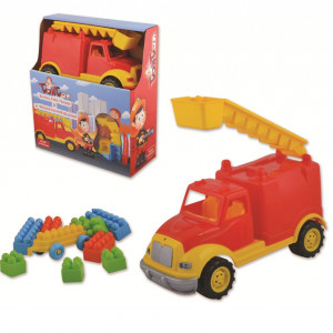 Masina pompieri 30 cm cu 36 piese constructie, in cutie Ucar Toys UC102 - Img 4