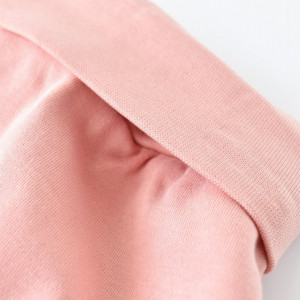 Pantaloni Bebe Unisex din bumbac organic Roz pudra (Marime: 6-9 luni) - Img 3