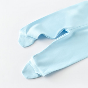 Pantaloni cu Botosei - Bumbac organic Bleu (Marime: 6-9 luni) - Img 4