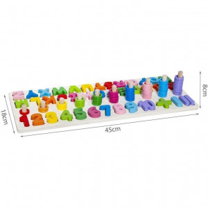 Puzzle lemn cu cifre si litere Iso Trade MY17385 - Img 4