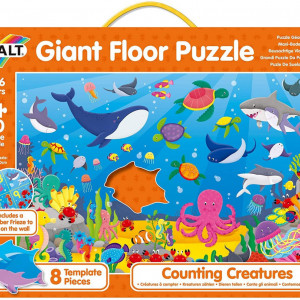 Puzzle Podea: Numaram animalute marine (30 piese) - Img 3