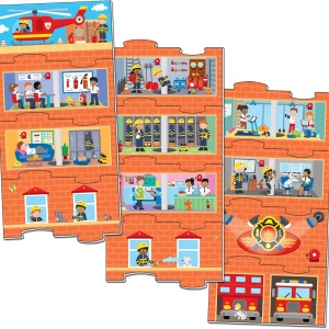 Puzzle vertical - Statia de pompieri (12 piese)
