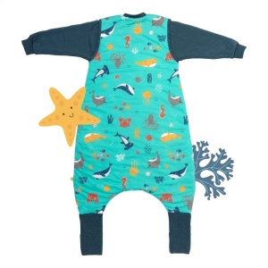 Sac de dormit cu picioruse si maneca lunga detasabila Under the Sea 120 cm + manseta 2.5 Tog - Img 2