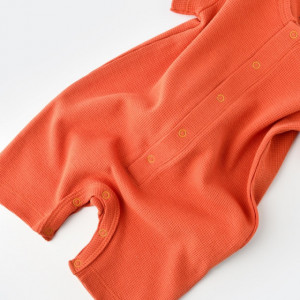Salopeta cu panataloni scurti - 100% bumbac organic - Scortisoara, Baby Cosy (Marime: 12-18 Luni) - Img 4