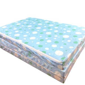 Saltea Pliabila Spuma Poliuretanica 120x60x5 cm - Light Blue with Dots - Img 4