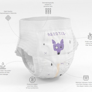 Scutece tip chilotel hipoalergenice Agnotis pants, marimea nr. 5, 13-17 kg, 36 bucati - Img 2