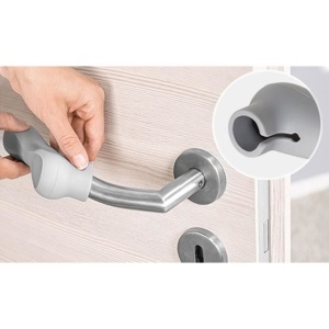 Set 2 protectii clanta usa, din silicon, acoperire completa, Reer HandleGuard 70071 - Img 4