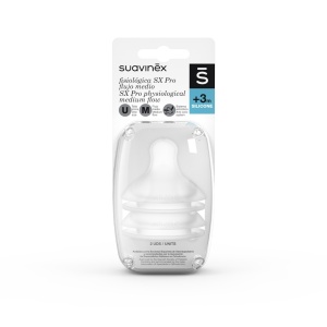 Set 2 tetine SX PRO, debit mediu, +3 luni, Suavinex - Img 3