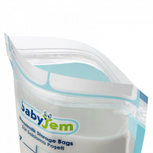 Set 25 pungi pentru stocarea laptelui matern BabyJem - Img 4