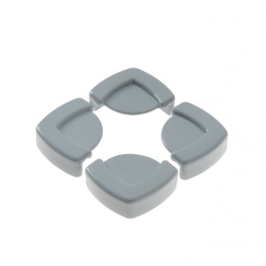 Set 4 protectii pentru colturi mobila BabyJem, gri