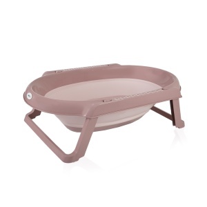 Set cadita pliabila de baie Babyjem, 5 piese, somon - Img 2
