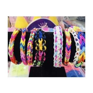 Set creativ elastice loom colorate cu organizator si accesorii, 1500 piese Kruzzel MY18061 - Img 8