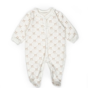 Set de 10 piese pentru nou nascut, Bow, stone, 100% bumbac organic, BabyCosy - Img 3