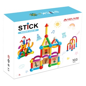 Set de constructie magnetic - STICK (103 piese) - Img 2