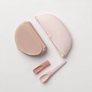 Set diversificare hrana bebelusi Miniware Sili Mini GO, 100% din materiale naturale biodegradabile, 3 piese, Pink Antioxidant - Img 2