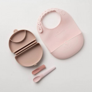 Set diversificare hrana bebelusi Miniware Sili Mini GO, 100% din materiale naturale biodegradabile, 3 piese, Pink Antioxidant - Img 7