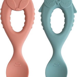 Set lingurite din silicon - Bufnita & vulpita