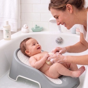 Suport pentru baie Soft Touch BabyJem, Gri - Img 5