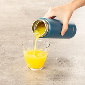 Termos din otel inoxidabil vidat ColourDesign, 450 ml, albastru, Reer 90013 - Img 2