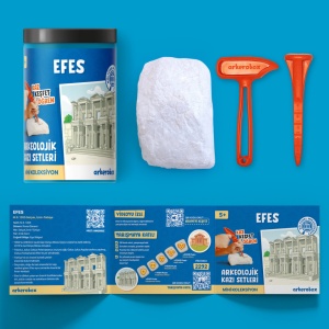 Arkerobox - Mini set arheologic educational si puzzle 3D, Efes - Biblioteca Celsus - Img 2
