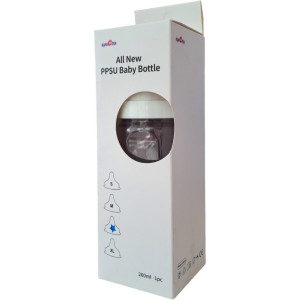 Biberon anticolici premium cu tetina L, bleu (260 ml) - Img 3