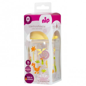 Biberon cu gat larg Unisex PP 260 ml, tetina silicon ortodontica, debit mediu,0+ luni, nip 35040 - Img 4
