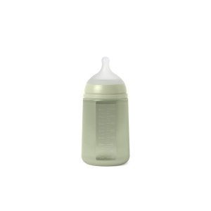 Biberon din silicon, 240ml, Colour Essence SX Pro debit mediu, verde - Img 2