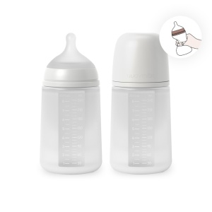Biberon din silicon, 240ml, Colour Essence SX Pro debit mediu, transparent - Img 4
