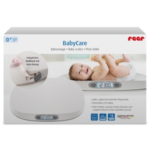 Cantar digital pentru bebelusi BabyCare, pana la 25 kg, ecran iluminat, memorie, 0+ luni, Reer 64120 - Img 2