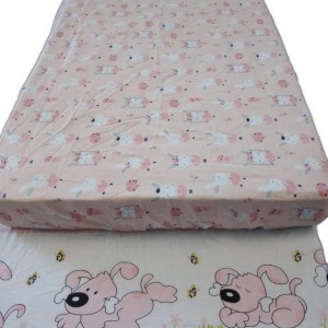 Cearceaf Imprimat cu Elastic Roz 140X70 - Img 2