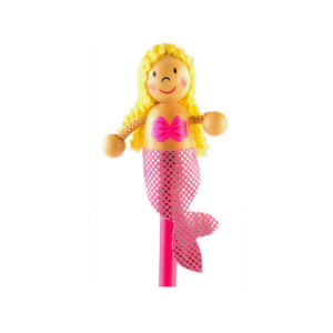 Creion cu figurina lemn Sirena Fiesta Crafts FCP-5010 - Img 2
