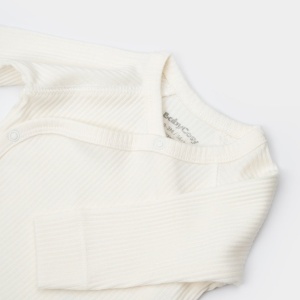 Cutie 4 piese pentru nou nascut - 100% bumbac organic - Ecru, BabyCosy - Img 5