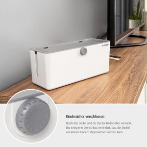Cutie protectie cabluri, stechere si prelungitoare, Reer CableGuard 78020 - Img 6