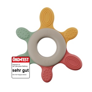 Inel de dentitie pentru bebelusi nip® Green, masaj gingii si primii dintisori, din materiale naturale, fara BPA, fara ftalati, fara PVC, Made in Germany, 3+ luni, nip 38787 - Img 3