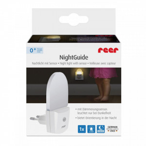 Lampa de veghe pentru priza, cu senzor de noapte sau zi, 0+ luni, Reer NightGuide 52380 - Img 2