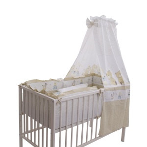 Lenjerie MyKids Teddy Play Bej 5+1 Piese M2 140x70 cm
