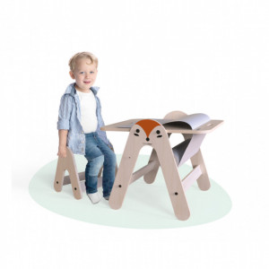 Masuta si tabla 2 in 1 cu scaunel Massam Vulpita MamaToyz - Img 2