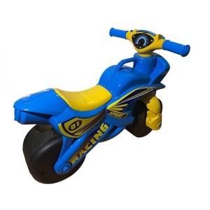 Motocicleta de impins MyKids Racing 0139/1 Albastru/Galben - Img 2