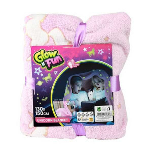 Paturica cu unicorni fosforescenti, 130x150 cm Toi-Toys TT35563A - Img 3