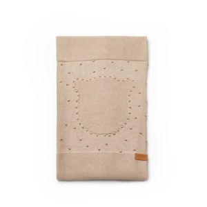 Paturica cu ursulet pentru nou nascut, 100% bumbac organic, TeddyBear, BabyCosy, maro - Img 2