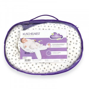Perna pentru bebelusi Cuddly Nest Grey Stars - Img 2
