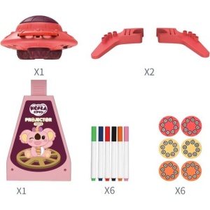 Proiector desen cu 6 diapozitive si 6 carioci incluse Koala Diary KD80308 - Img 7