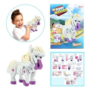 Puzzle 3D Spuma Cal 59 piese Toi-Toys TT43541A - Img 3