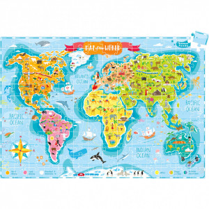 Puzzle Descopera lumea - Tinerii exploratori, 168 piese, 98x68cm Banana Panda BP33672 - Img 4