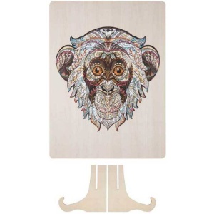 Puzzle Lemn Maimuta, 133 piese, 30x22.5 cm Grafix GR400073 - Img 5
