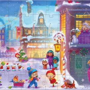 Puzzle - Orasul pregatit de Craciun (60 piese)
