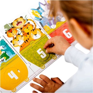 Puzzle Trenuletul cifrelor, 30 piese, 135 x 23 cm Mimorello EK6670 - Img 2